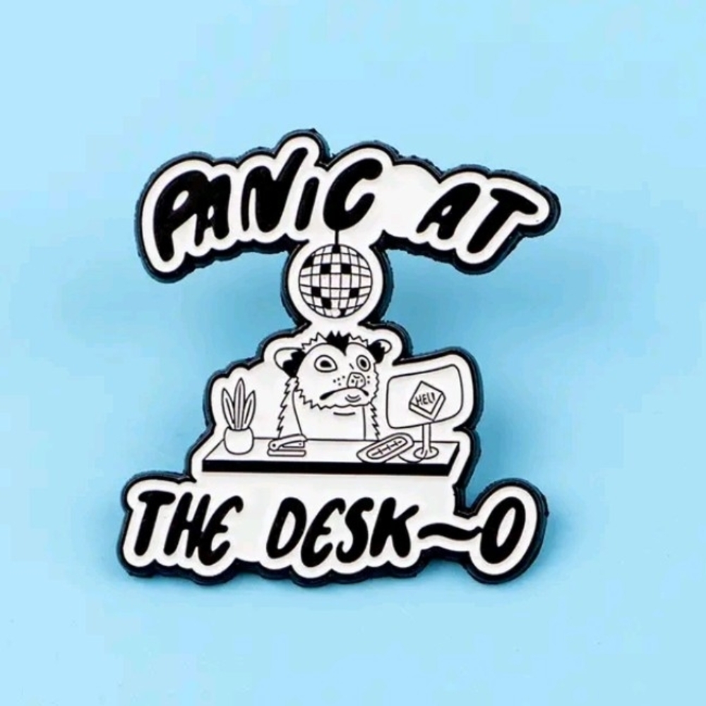 Black and White Desk Brooch